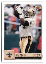 1992 Upper Deck #322 Eric Martin New Orleans Saints
