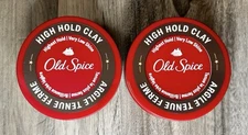 Old Spice Men’s Hair Styling Clay High Hold 2.22 oz Lot of 2