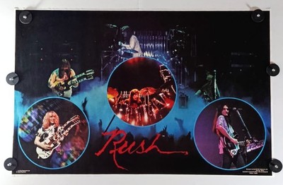 Vintage 1979 Rush Concert Poster Cat Productions Bi-Rite Hemispheres Tour 22x34