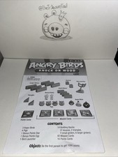 Angry Birds Knock On Wood Game Instruction Manual  2011 Mattel Games
