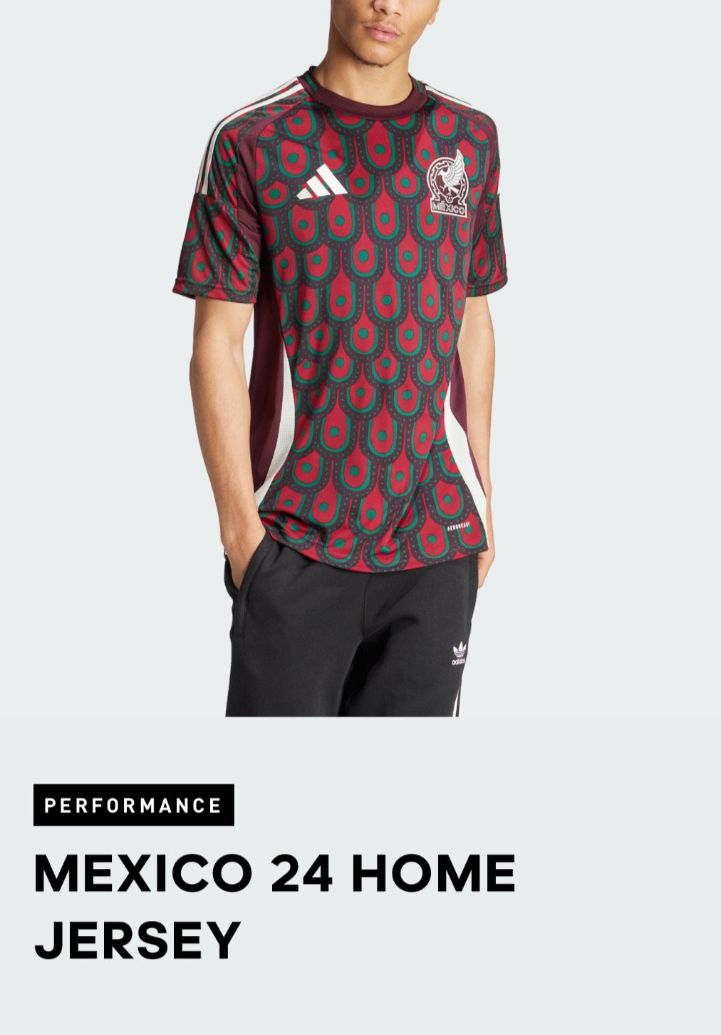ADIDAS Original Seleccion Mexicana Jersey. Playera ADIDAS Original. Version 2024