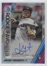 2020 Bowman Rookie of the Year Favorites Chrome /150 Jordan Yamamoto Auto 0g6s