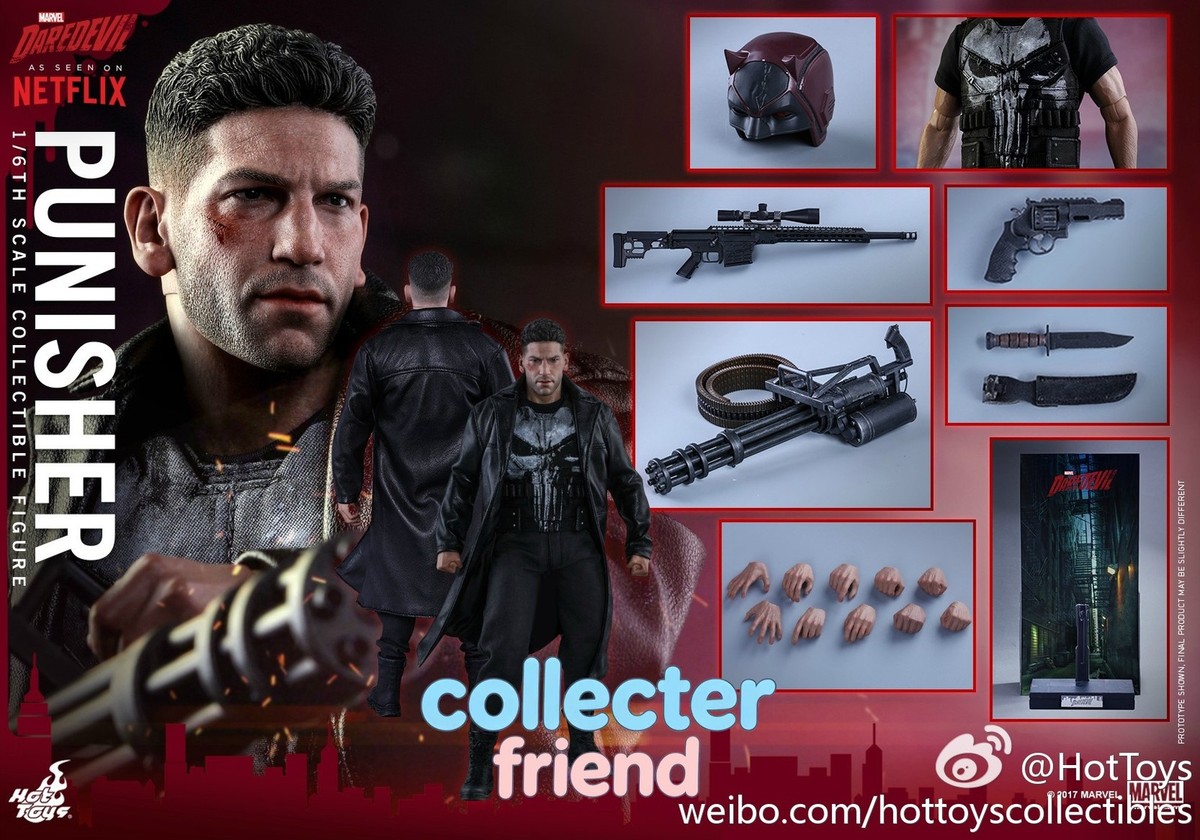 Hot Toys TMS 004 Marvel's Daredevil Punisher Figure, 12 Inch for