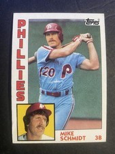 1984 Topps Baseball Mike Schmidt Philadelphia Phillies Card #700 Hall of Famer.