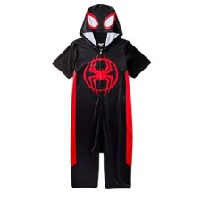 Boys' Spider-Man: Miles Morales Sleep Pajama Romper - Black S 6/7 New with tags