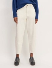 Everlane The Utility Barrel Pant Bone Size 8 Long NWT