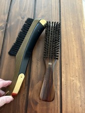 Wooden Double Sided Bristle And Soft Lint Brush Shoe Horn  Shoe Brush - Vintage