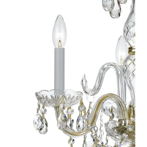 Crystorama 5044-PB-CL-MWP Traditional Crystal Mini Chandelier Polished Brass - Picture 4 of 5