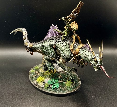Warhammer Seraphon Lizardmen - Painted Skink Oracle on Troglodon ...