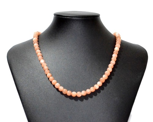 sunstone necklace 6mm extra Natural stone necklace Jewelry