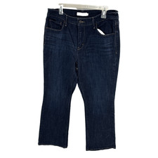 Levis Womens 515 Bootcut Jeans Dark Wash Denim Mid Rise Size 14