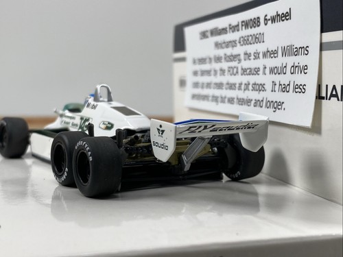 1/43 Minichamps F1 1982 Williams Ford FW08B Rosberg 6 Wheel Test 436820601 ! - Picture 10 of 11