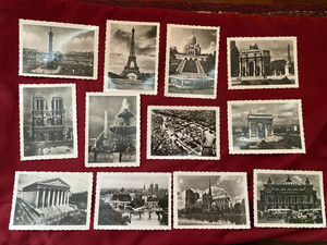 Collect Lot of 12 Black & White, 1930s ? Old Cars, France-- See Pictures