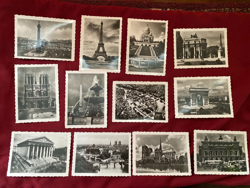 Collect Lot of 12 Black & White, 1930s ? Old Cars, France-- See Pictures