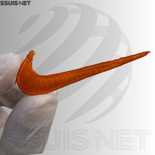 Swoosh logo patches Iron On swoosh embroidered patch 2.1" Orange