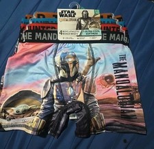 Star Wars Mandalorian Yoda Boys Athletic Boxer Briefs Underwear 4 Pack Size 10