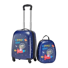Uimoso 2-Piece Kids Luggage Set 18 in Dinosaur Travel Carry-On Suitcase