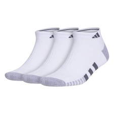 adidas Mens Cushioned Low Cut Ankle Socks 3 Large, White/Grey/Onix Grey/3