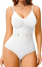 Irisnaya Women Slimming Bodysuits Shapewear Tops Tummy Control Body Shaper