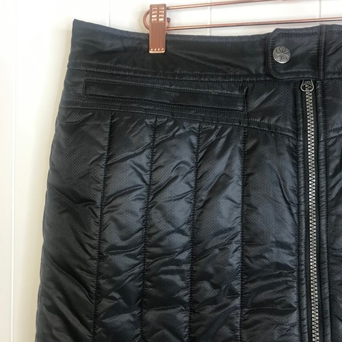Athleta Toasty Buns Black Quilted Insulated Mini Skirt SZ 14 - Picture 4 of 8