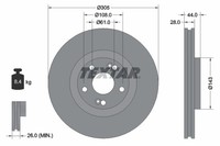 2Er-Set 2Er Set Bremsscheibe Textar 92112300 Renault 7701206673 Renault 82000208