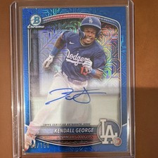 Topps 2025 Bowman Chrome Kendall George Dodgers RC Auto Purple Refractor /199