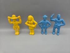 Vintage Deiner Eraser Wild West Theme 4 Figure Lot