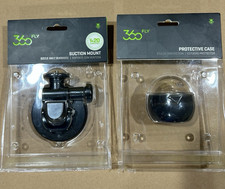 2 NEW 360fly Accessory Bundle HD Action Camera Suction Mount and Protective Case