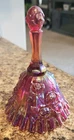 Fenton Cabbage Rose Red Carnival Glass Bell Made In USA