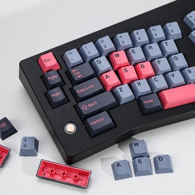 174 Keys 8008 PBT Double Shot Keycap Set Retro Blue Custom Cherry Profile