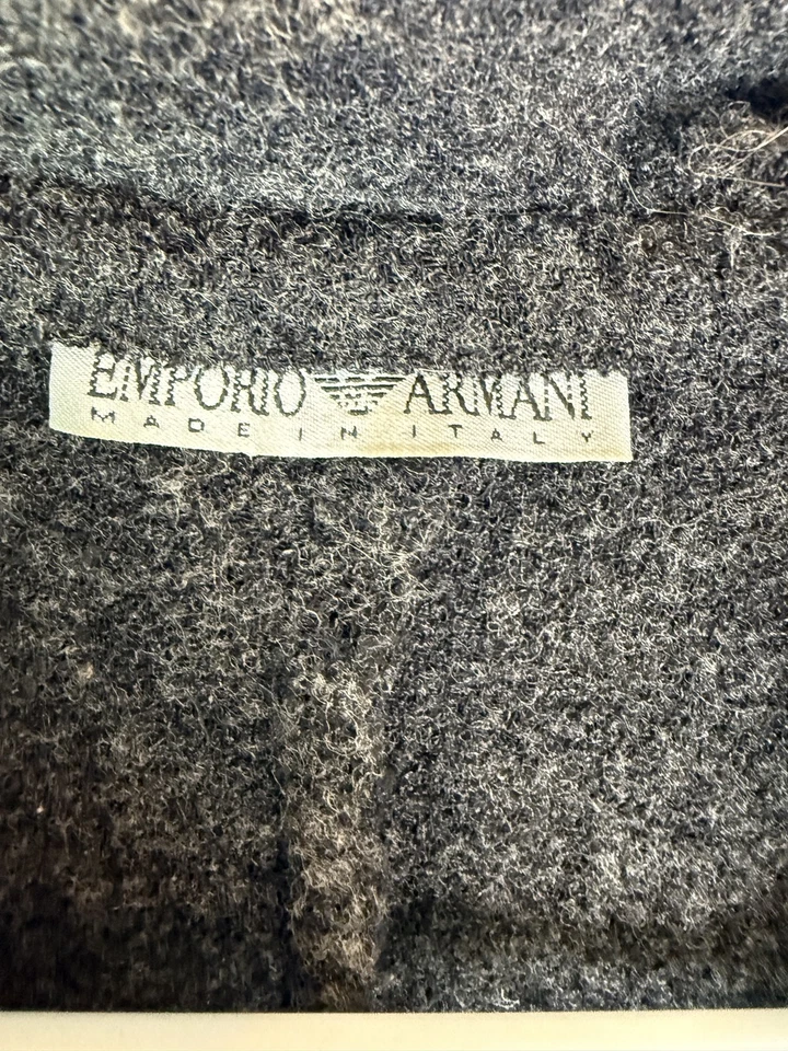 Blazer Emporio Armani Para Hombre Mezcla de Lana Mediana Hecho en Italia Abrigo Sin Estructura Foto 2 de 4