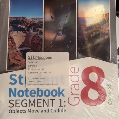 STEMscopes Student Notebook 8th Eighth Grade CA Homeschool Science 2018 Sustaini