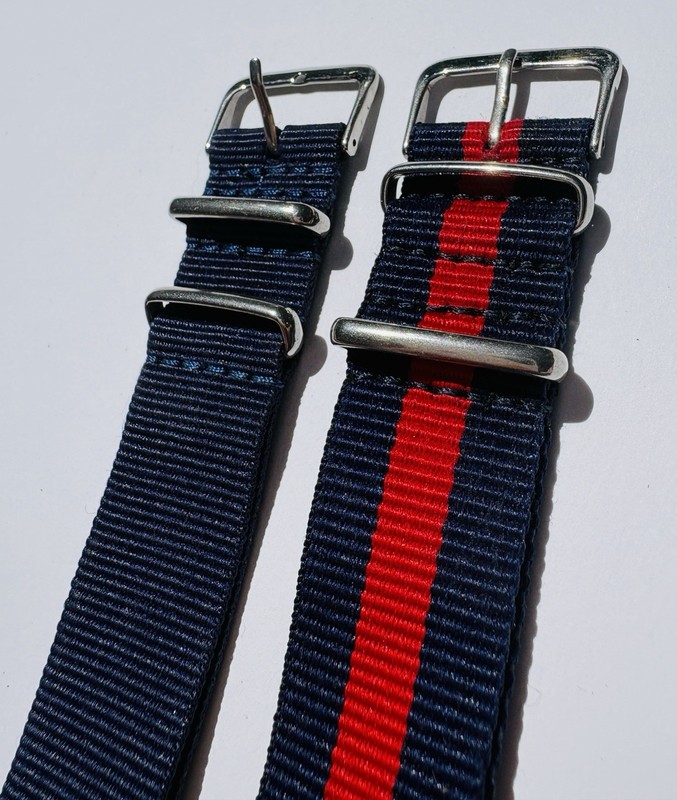 2 Military Style Watch Straps 22mm Canvas
