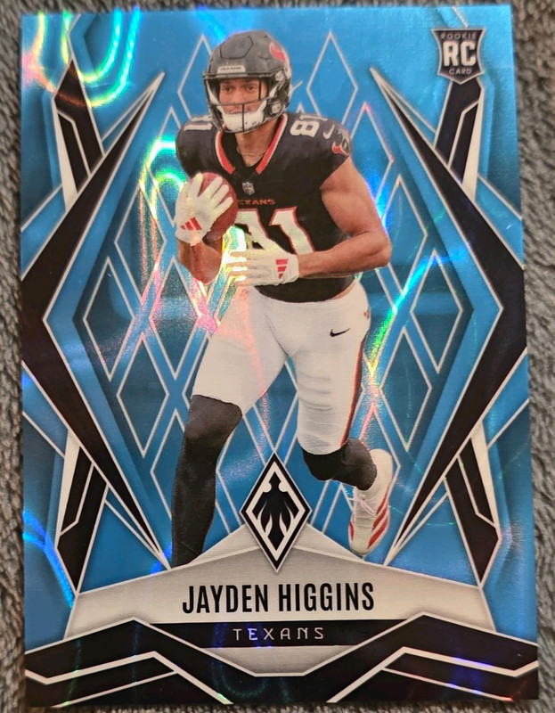 Panini 2025 Phoenix Rookies Jayden Higgins Texans Light Blue Lava /325 #180