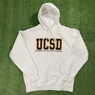 UC San Diego Tritons Hoodie Sweatshirt White Blue 84 Sz M NCAA Basketball UCSD