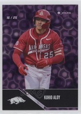 2025 University of Arkansas Razorbacks Parallel Purple 16/25 Kuhio Aloy 1by6