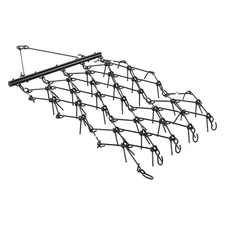 Heavy Duty 4x5.6 ft Chain Harrow - ATV Drag Rake for Lawn & Soil Leveling