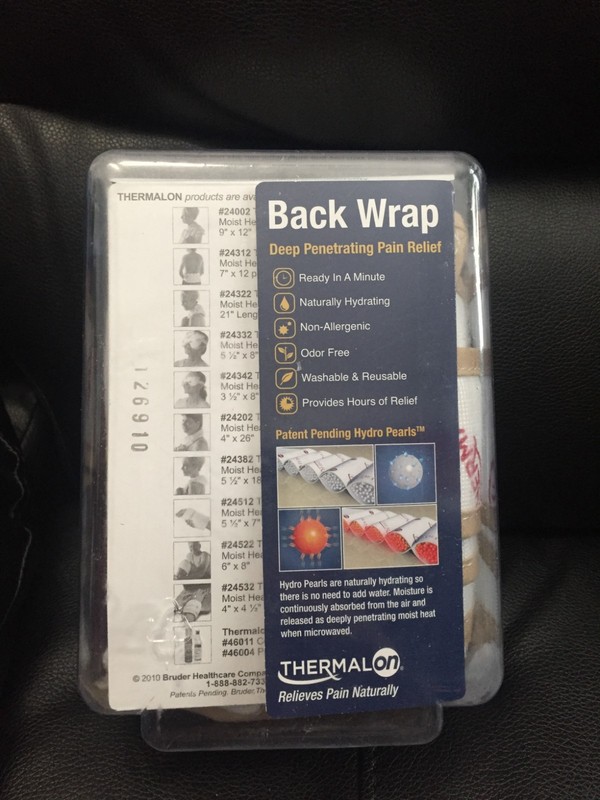 Thermal On Back Wrap #24312. Moist Heat or Soothing Cold. Deep Penetrating Pain 