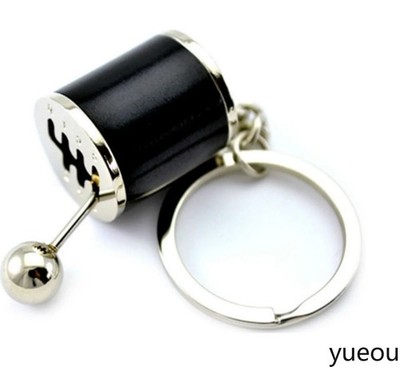 Gear Stick Keyring Shifter 6-Speed Gear Shift Metal Keychain Fidget Toy Black 07