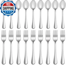 12 Pcs Forks and Spoons Silverware Set Food Grade Stainless Steel 