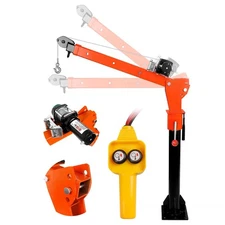 1100lb Electric Pickup Truck Crane, Truck-Mounted Bed Crane Lift w/Winch 3500lbs