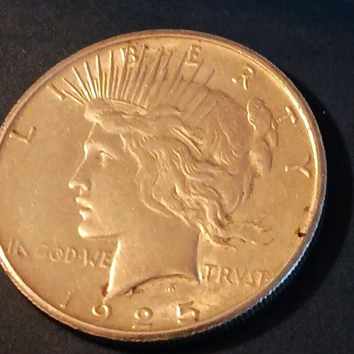 1925 s silver peace dollar AU