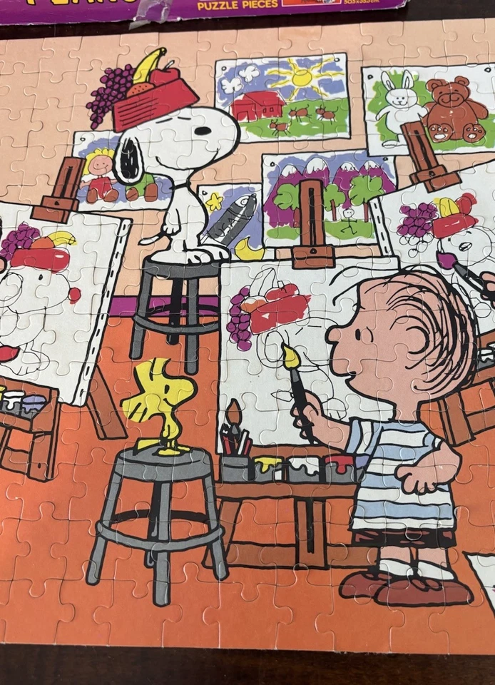 Lote De Colección De 2 Rompecabezas Peanuts Charlie Brown 100 y 250 Piezas Ambos Completos Foto 3 de 4