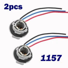 2pcs 1157 2057 2357 Tail Stop Brake Light Female Connector Socket Wiring Harness
