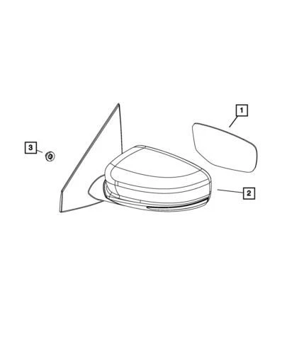 Genuine Mopar 2013-2015 Dodge Dart Outside Rear View Mirror Right 1TA101SCAH
