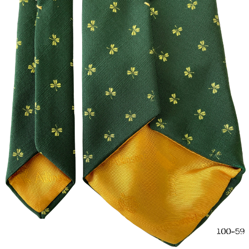 Corbata de popelina Atkinson para hombre 53" x 4,5" trébol irlandés real seda/lana Irlanda - Imagen 4 de 4