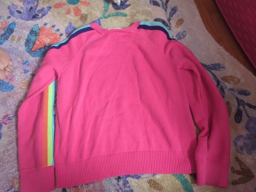 - The Children's Place Pink Striped Long Sleeve Sweater Size 7/8 - Picture 5 of 5