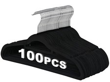100PCS Velvet Hangers Premium Sturdy Rotatable for Clothes Suit/ Shirt/ Pants