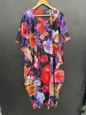 Indian Vintage 100% Cotton Long Beach Maxi Kaftan Dress One Size Caftan Kimono