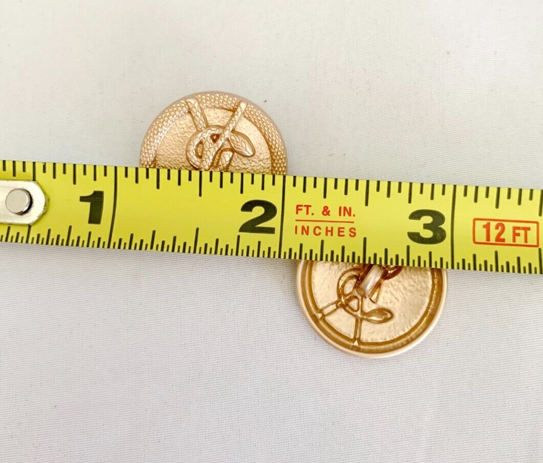Yves Saint Laurent Buttons Set of 5 23mm Gold Tone Metal YSL Yves Saint Laurent Buttons Set of 5 23mm Gold Tone Metal YSL